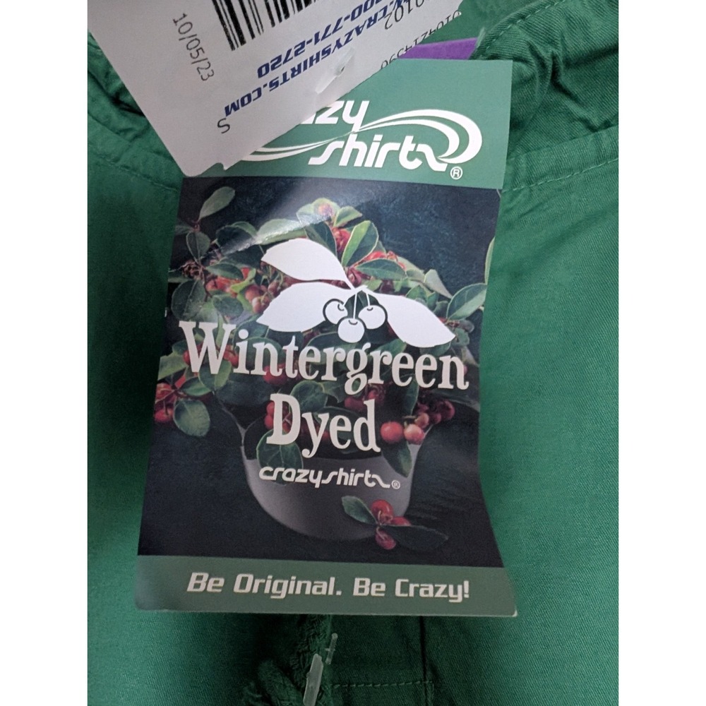 NEW Crazy Shirts Hawaiian Pullover Shirt Lightweight Shacket Green Dyed Small - Picture 14 of 16